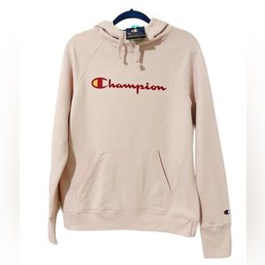 NWT CHAMPION Sz Med Blush Pink Women’s Fleece Pullover Hoodie Retail $50